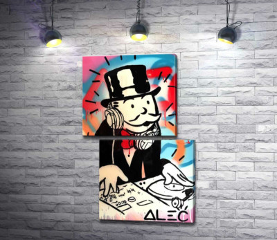 Модульна картина "Діджей Монополі (DJ Monopoly)"