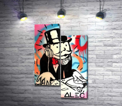 Модульна картина "Діджей Монополі (DJ Monopoly)"