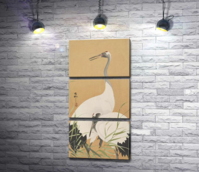 Модульна картина "Два журавлі (Two Cranes) - Охара Косон (Ohara Koson)"