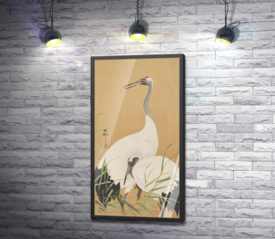 Постер "Два журавля (Two Cranes) – Охара Косон (Ohara Koson)"