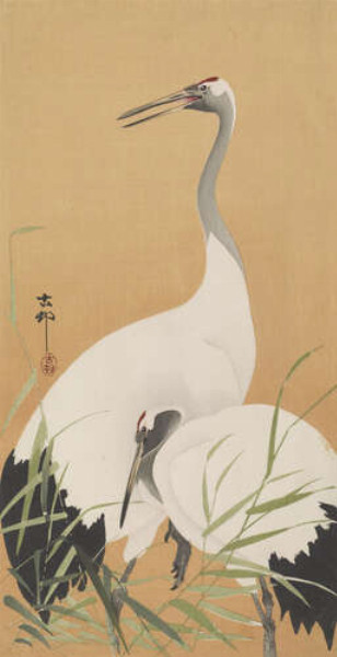 Два журавлі (Two Cranes) - Охара Косон (Ohara Koson)