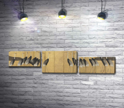 Модульная картина "Журавли (Cranes)"