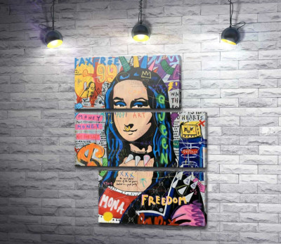 Модульная картина "Супреме Мона (Supreme Mona)"