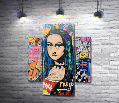 Модульная картина "Супреме Мона (Supreme Mona)"