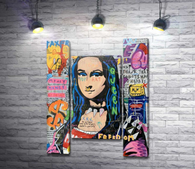 Модульная картина "Супреме Мона (Supreme Mona)"