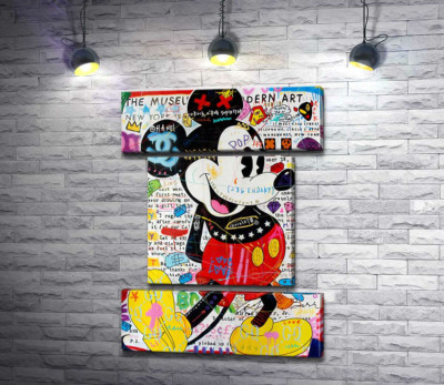 Модульная картина "Музейный Микки (Musey Mickey)"