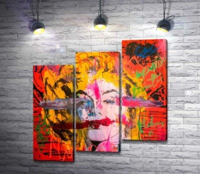 Модульная картина "Креативный взгляд на портрет Мэрилин Монро (Marilyn Monroe)"