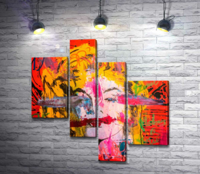 Модульна картина "Креативний погляд на портрет Мерілін Монро (Marilyn Monroe)"