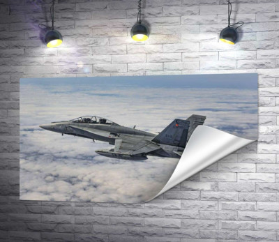 Канадський винищувач Mc Donnell Douglas CF-18 Hornet розрізає небесний простір