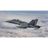 Канадский истребитель Mc Donnell Douglas CF-18 Hornet разрезает небесное пространство