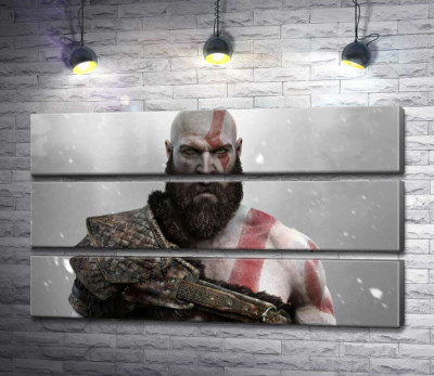 Загрозлива сила спартанця Кратоса (Kratos) - героя відеогри "Бог війни" (God of War)