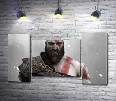 Загрозлива сила спартанця Кратоса (Kratos) - героя відеогри "Бог війни" (God of War)