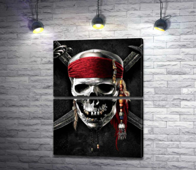 Знаменитый череп Джека Воробья (Jack Sparrow) на фильме "Пираты Карибского моря" (Pirates of the Caribbean)