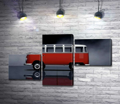 Легендарный красно-белый автобус Volkswagen Van Samba