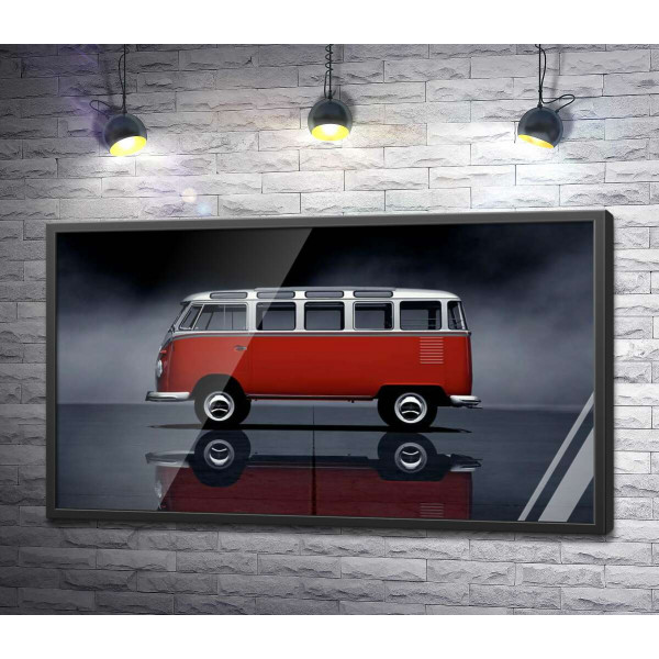 Легендарный красно-белый автобус Volkswagen Van Samba