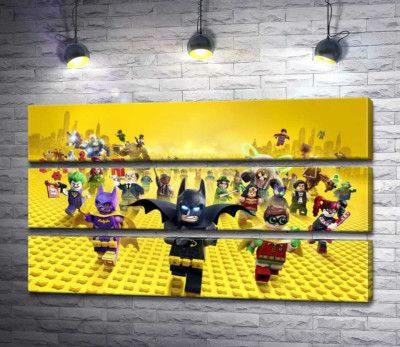 Лего Бетмен поспішає рятувати світ на постері до фільму "Lego Фільм: Бетмен" (The Lego Batman Movie)