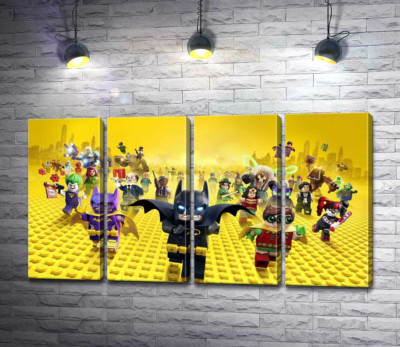 Лего Бэтмен спешит спасать мир на постере к фильму "Lego Фильм: Бэтмен" (The Lego Batman Movie)