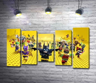 Лего Бетмен поспішає рятувати світ на постері до фільму "Lego Фільм: Бетмен" (The Lego Batman Movie)