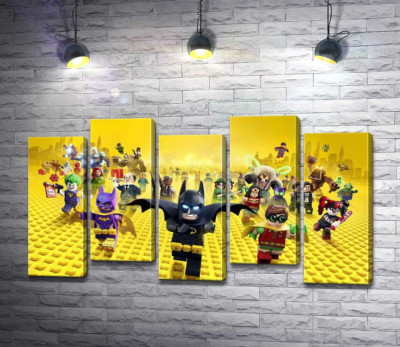 Лего Бетмен поспішає рятувати світ на постері до фільму "Lego Фільм: Бетмен" (The Lego Batman Movie)