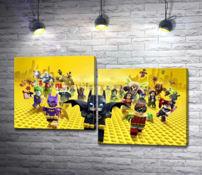 Лего Бэтмен спешит спасать мир на постере к фильму "Lego Фильм: Бэтмен" (The Lego Batman Movie)