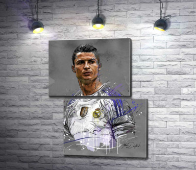 Футболист "Реал Мадрида" (Real Madrid) Криштиану Роналду (Cristiano Ronaldo) смотрит вдаль