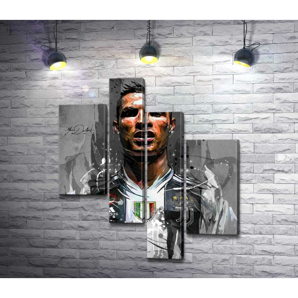 Легендарний футболіст Кріштіану Роналду (Cristiano Ronaldo) в азарті гри