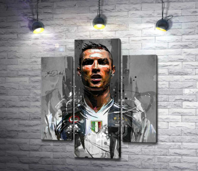 Легендарний футболіст Кріштіану Роналду (Cristiano Ronaldo) в азарті гри