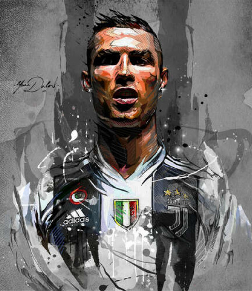 Легендарный футболист Криштиану Роналду (Cristiano Ronaldo) в азарте игры