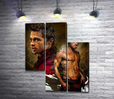 Актер Брэд Питт (Brad Pitt) в главной роли фильма "Бойцовский клуб" (Fight club)
