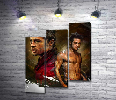 Актер Брэд Питт (Brad Pitt) в главной роли фильма "Бойцовский клуб" (Fight club)