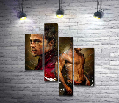Актер Брэд Питт (Brad Pitt) в главной роли фильма "Бойцовский клуб" (Fight club)