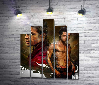 Модульная картина "Актер Брэд Питт (Brad Pitt) в главной роли фильма "Бойцовский клуб" (Fight club)"