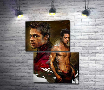 Актер Брэд Питт (Brad Pitt) в главной роли фильма "Бойцовский клуб" (Fight club)