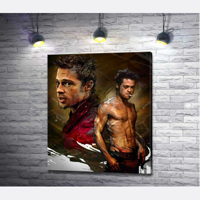 Актер Брэд Питт (Brad Pitt) в главной роли фильма "Бойцовский клуб" (Fight club)