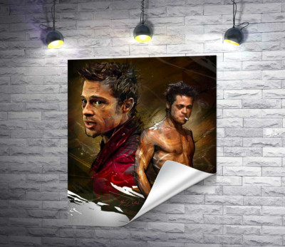 Актор Бред Пітт (Brad Pitt) у головній ролі фільму "Бійцівський клуб" (Fight club)