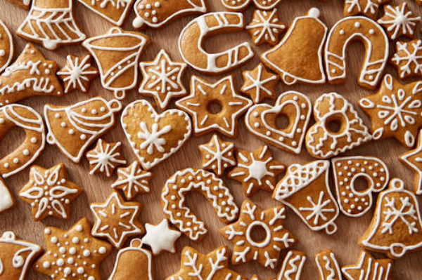 Рождественский орнамент имбирного печенья