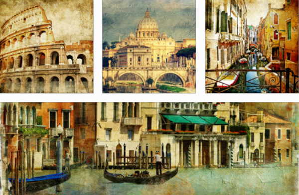Винтажная атмосфера итальянских городов: историческое величие Рима и уют улиц Венеции