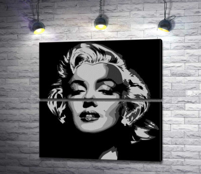 Відтінки сірого у портреті легендарної Мерілін Монро (Marilyn Monroe)