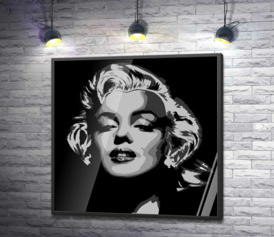 Постер "Оттенки серого в портрете легендарной Мэрилин Монро (Marilyn Monroe)"