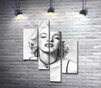 Видатна актриса Мерілін Монро (Marilyn Monroe) з тендітним кулоном на шиї