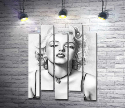 Видатна актриса Мерілін Монро (Marilyn Monroe) з тендітним кулоном на шиї