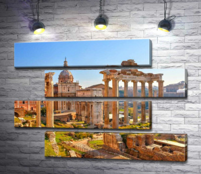 Модульная картина "Гарндиозность руин Римского форума (Forum Romanum)"
