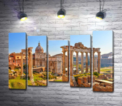 Модульна картина "Гарндіозність руїн Римського форуму (Forum Romanum)"