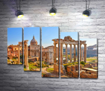 Модульна картина "Гарндіозність руїн Римського форуму (Forum Romanum)"
