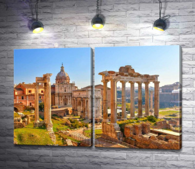 Модульна картина "Гарндіозність руїн Римського форуму (Forum Romanum)"