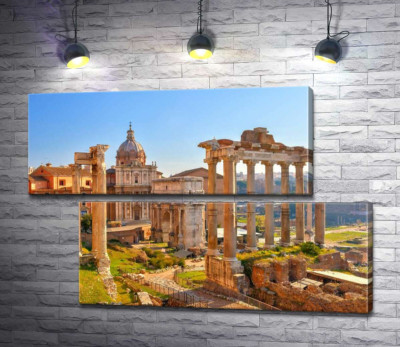 Модульная картина "Гарндиозность руин Римского форума (Forum Romanum)"