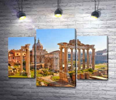 Модульная картина "Гарндиозность руин Римского форума (Forum Romanum)"