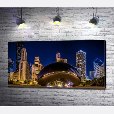 "Хмарна брама" (Cloud Gate) в центрі шумного Чикаго