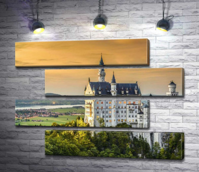 Казковий краєвид на "Замок лебедя" (Neuschwanstein)
