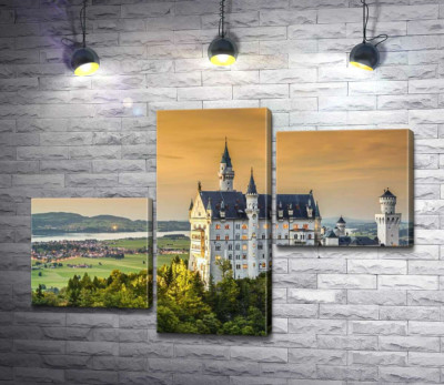 Сказочный вид на "Замок лебедя" (Neuschwanstein)